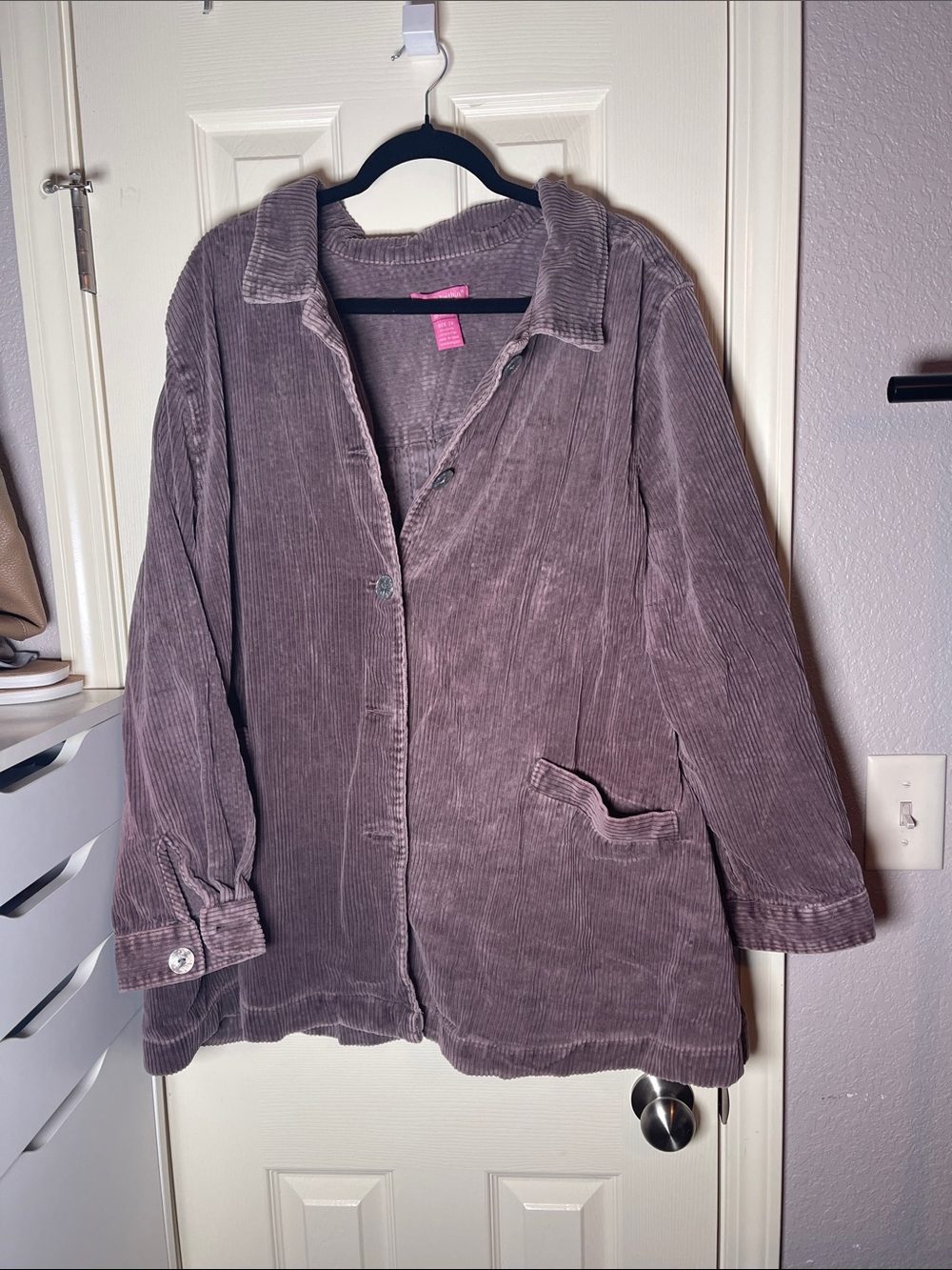 Woman Within Corduroy Button Jacket